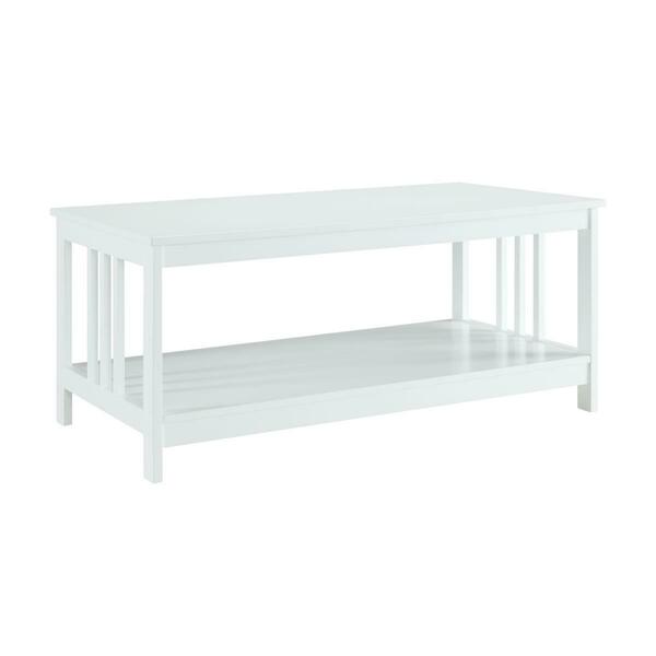 Mission Coffee Table, White - 39.5 x 21.75 x 17.75 in. 203382W